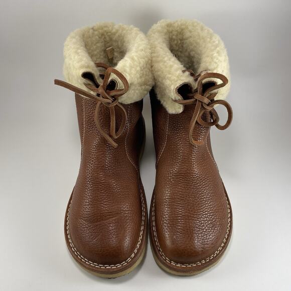 Duckfeet Arhus Boots Shearling Lined Crepe Sole Leather Size 43, Mens 9.5-10 - Picture 10 of 11